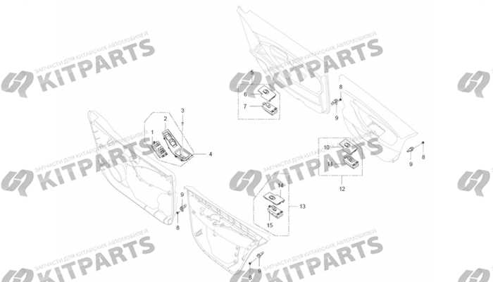 Кнопки стеклоподъемников Lifan