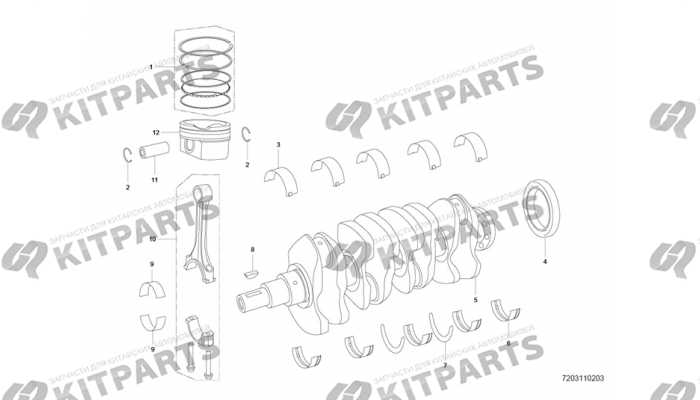 Вал коленчатый и поршень Lifan