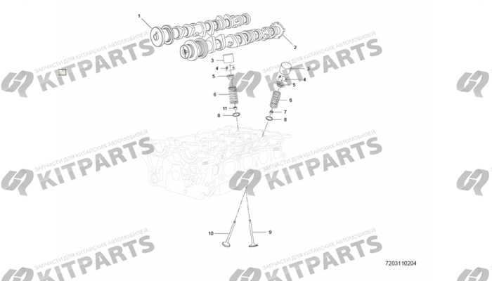 Валы распределительные и клапаны Lifan