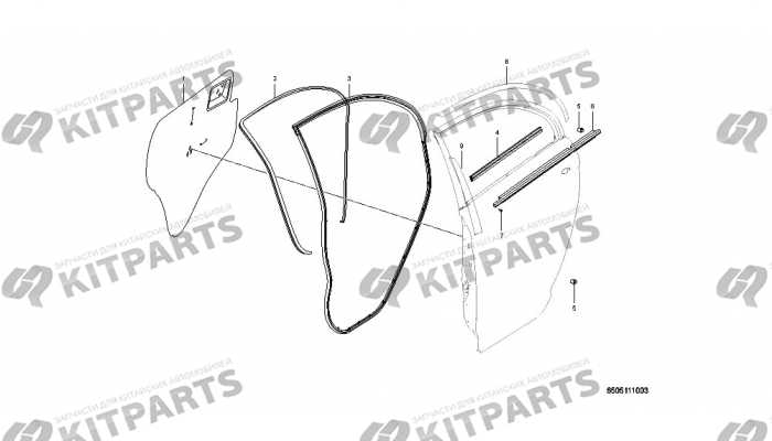 Уплотнитель задней двери Lifan
