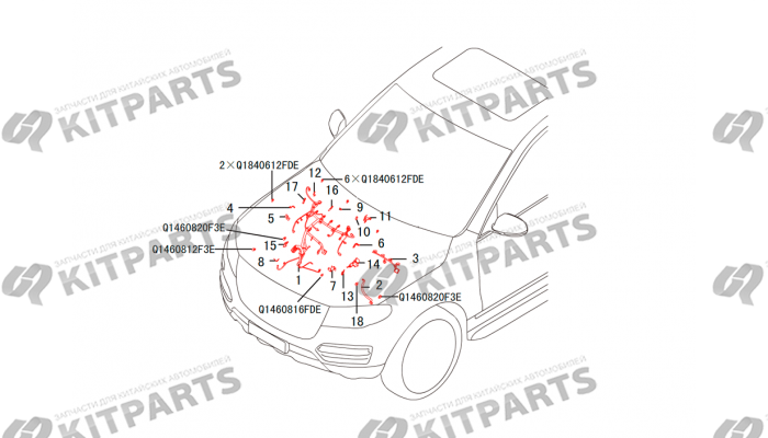 Проводка - двигатель Haval