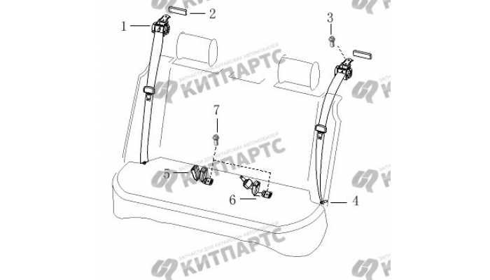 Ремень безопасности задний BYD