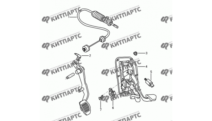 Педаль сцепления, тормоза Dong Feng