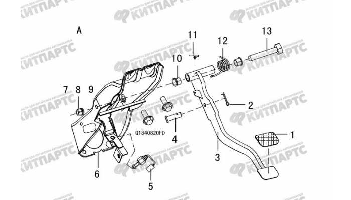 Педаль тормоза Great Wall Hover H3 New