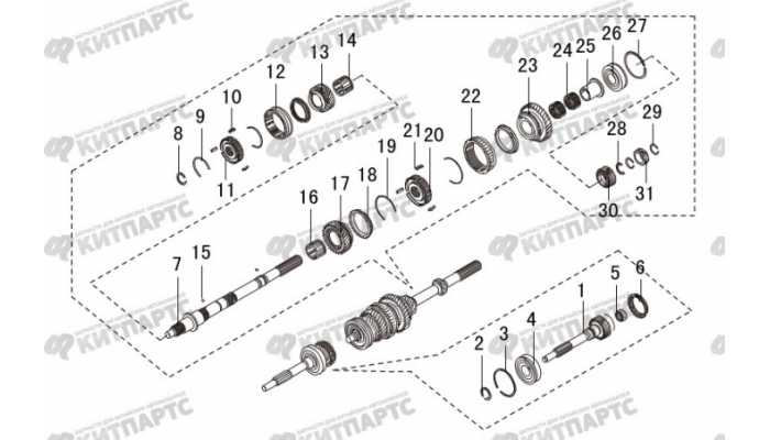 Валы КПП первичный, вторичный Great Wall DW Hower H5