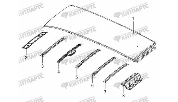 Панель крыши (без люка) Great Wall DW Hower H3