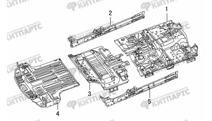 Панель пола, усилитель порога Great Wall Hover H3