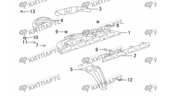 Коллектор выпускной Great Wall DW Hower H3