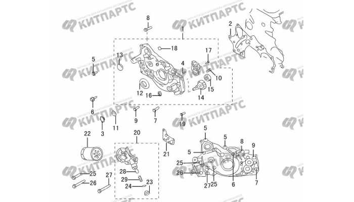 Насос масляный, фильтр Great Wall DW Hower H3