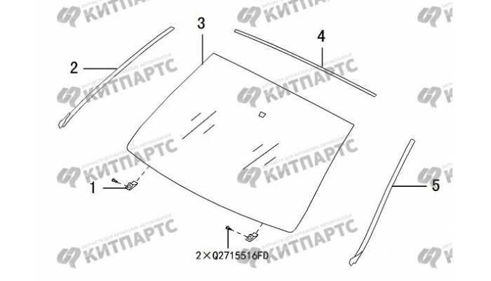 Стекло лобовое и уплотнители Great Wall