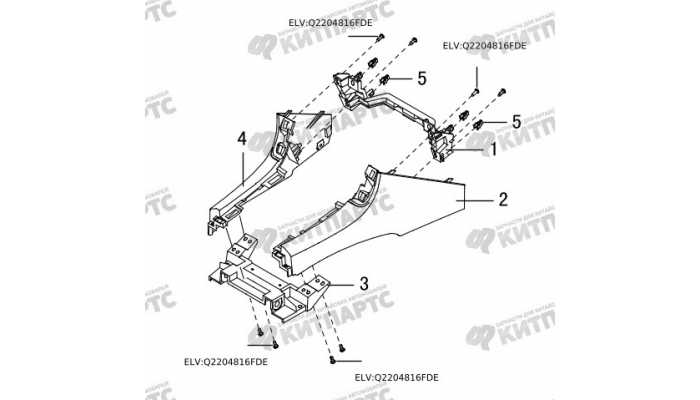 Кронштейн накладки центральной консоли Great Wall Hover H5