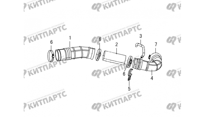 Патрубок воздушного фильтра Great Wall