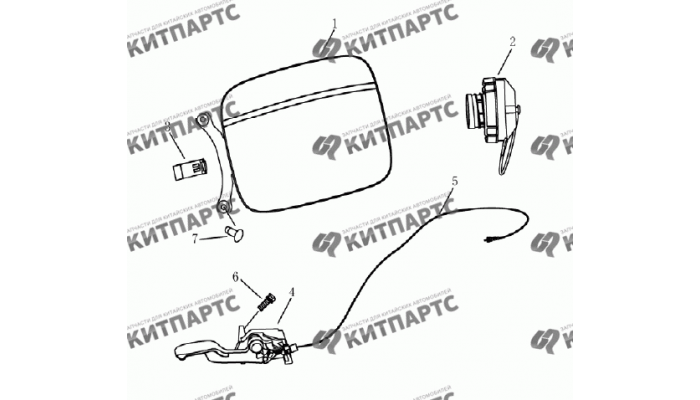 Лючок бензобака (седан) Geely
