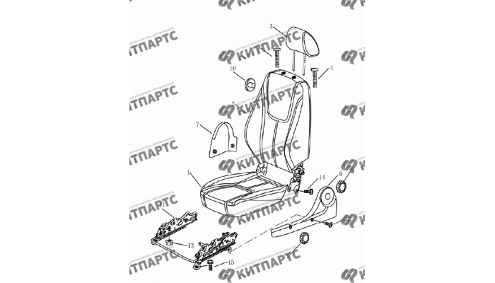 Сиденье водительское (механика) Geely