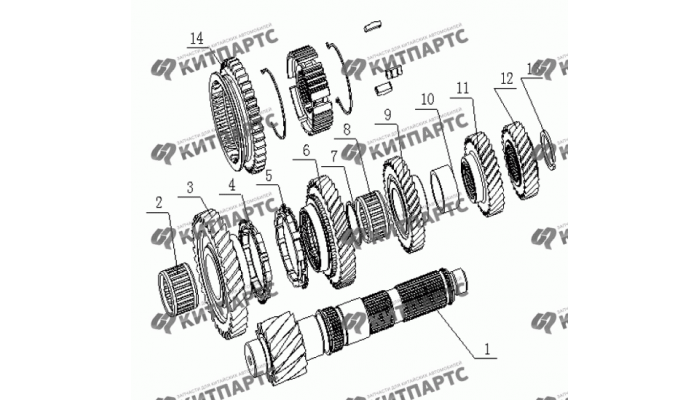 Вал вторичный Geely MK